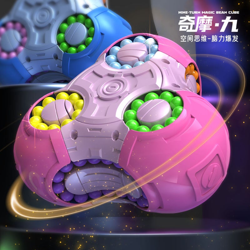 Nine-Sided Interchange Three-Dimensional Rubik'S Cube Competition Special For Students Rotating Racing Children'S Educational Magic Group Magic Bean Toy - Image 3